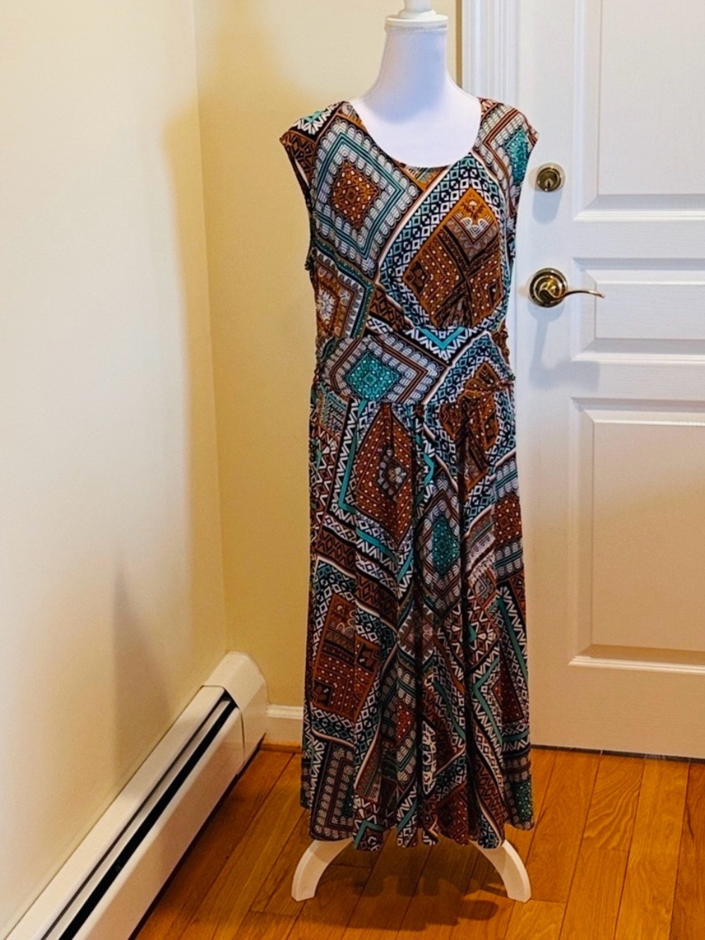 Ruby Rd. Multicolor Geometric Midi Dress